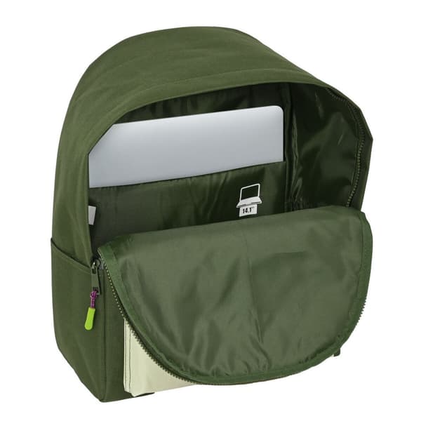 Laptop rygsæk Munich Bright Khaki Grøn 31 x 40 x 16 cm