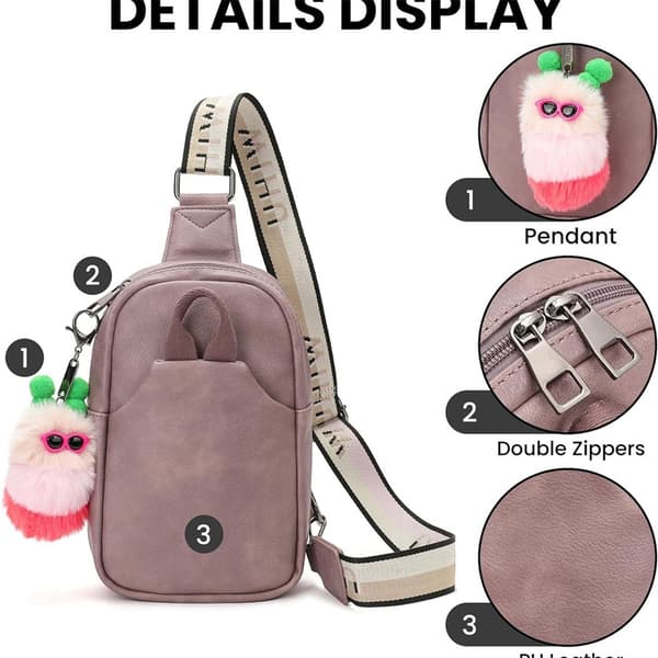 INF Crossbody-taske til kvinder med justerbar rem