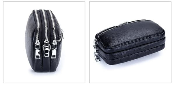 INF Ny crossbody-taske med tre lynlåse til kvinder