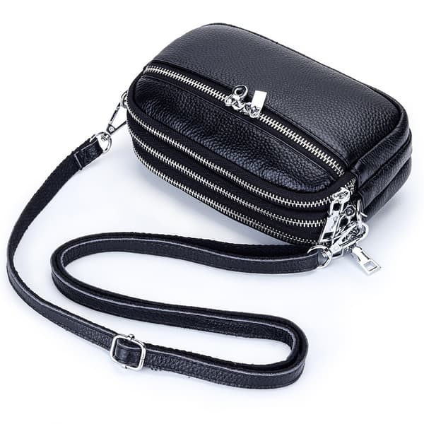 INF Ny crossbody-taske med tre lynlåse til kvinder