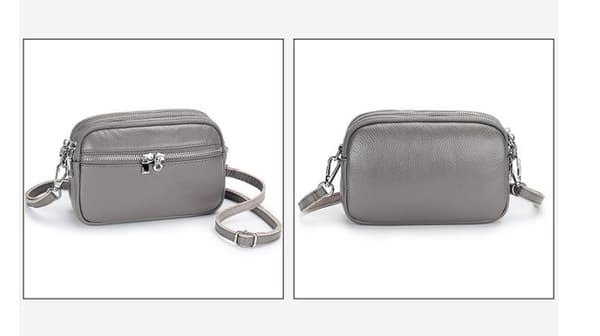 INF Ny crossbody-taske med tre lynlåse til kvinder