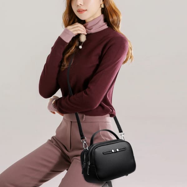 INF Stilfuld Læder Crossbody Taske
