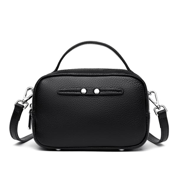 INF Stilfuld Læder Crossbody Taske Sort