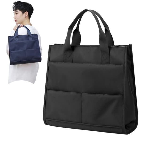 INF Multifunksjonell Laptopveske for Menn, Nylon Forretningsveske