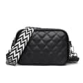 Pikkukuva 1 / 8: INF Nahkainen timanttitiloiltu crossbody-laukku vetoketjullisella taskulla 0