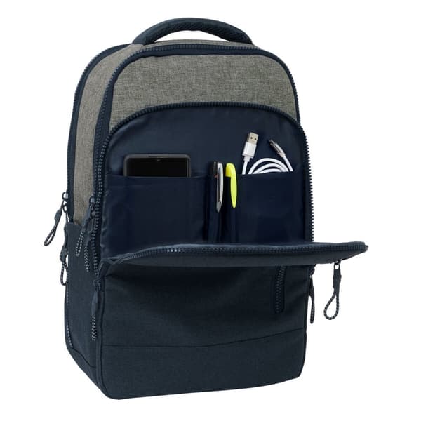 Laptop rygsæk Kappa Dark Navi Grå Marineblå 29 x 44 x 15 cm