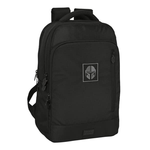 USB-liitännällä varustettu reppu kannettavalle tietokoneelle ja tabletille The Mandalorian Musta