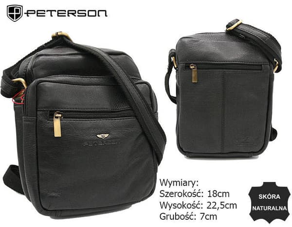 Pánská kožená messenger taška - Peterson