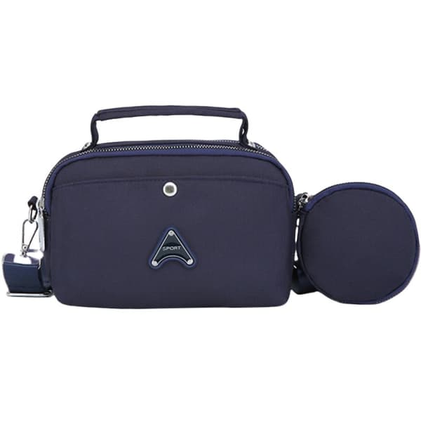 INF Alsidig nylon skuldertaske, multi-rums crossbody tote 0