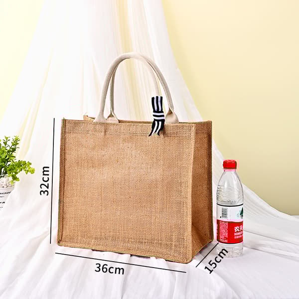 INF Bomuld Canvas Tote Bag Hvid Håndtag Model 3