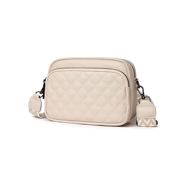 INF Chic Quiltet Læder Skuldertaske - Hvid