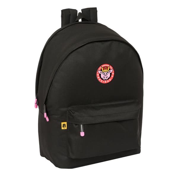 Rygsæk til bærbar computer og tablet med USB output Kings League +usb kings league Sort 31 x 44 x 18 cm