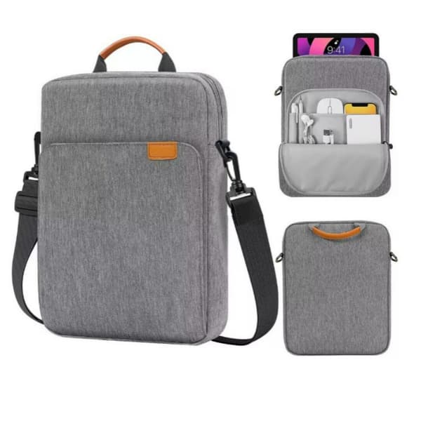 INF Slank og bærbar 9-11 tommers iPad-skulderbag Sølv