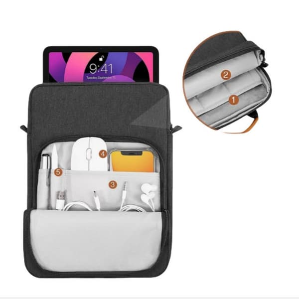 INF Slank og bærbar 9-11 tommers iPad-skulderbag