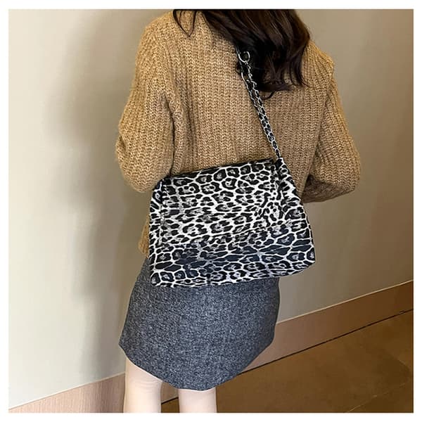 INF Leopardprint skulderveske