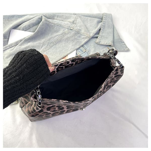INF Leopardprint skulderveske