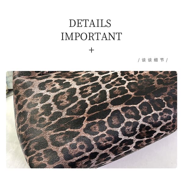 INF Leopardprint skulderveske