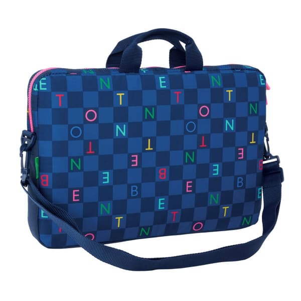 Laptopväska Benetton Damero Marinblå 40 x 27 x 4 cm