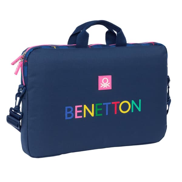Laptopväska Benetton Damero Marinblå 40 x 27 x 4 cm