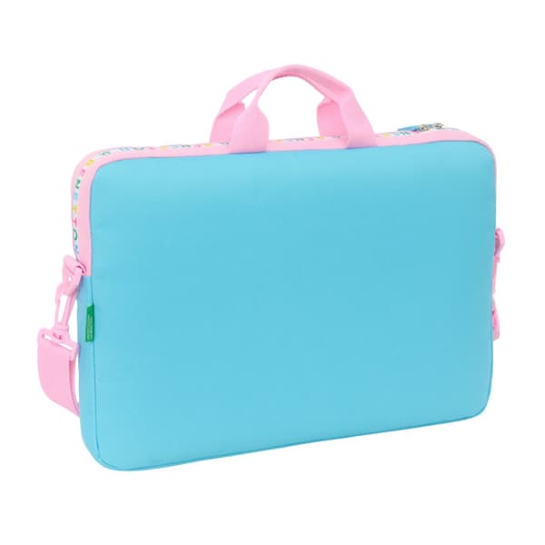 Laptopväska Benetton Unique Rosa Turkos 40 x 27 x 4 cm
