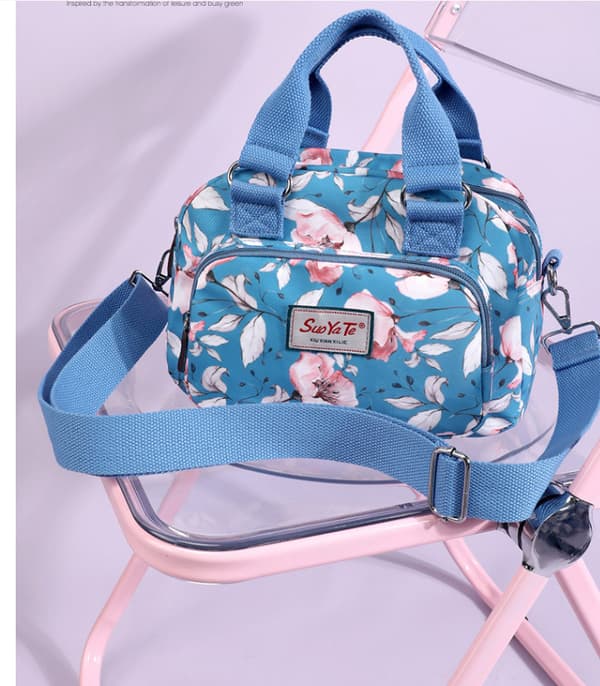 INF Stilfuld blomsterprint tote / skuldertaske A