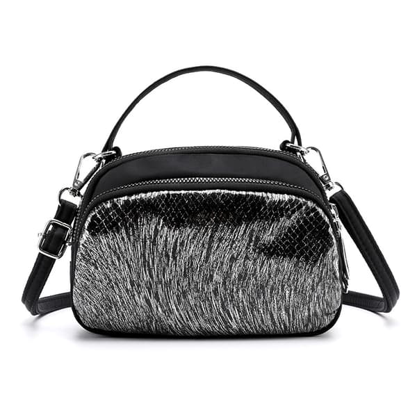 INF Stilig Crossbody-veske med paljetter til dame Sort