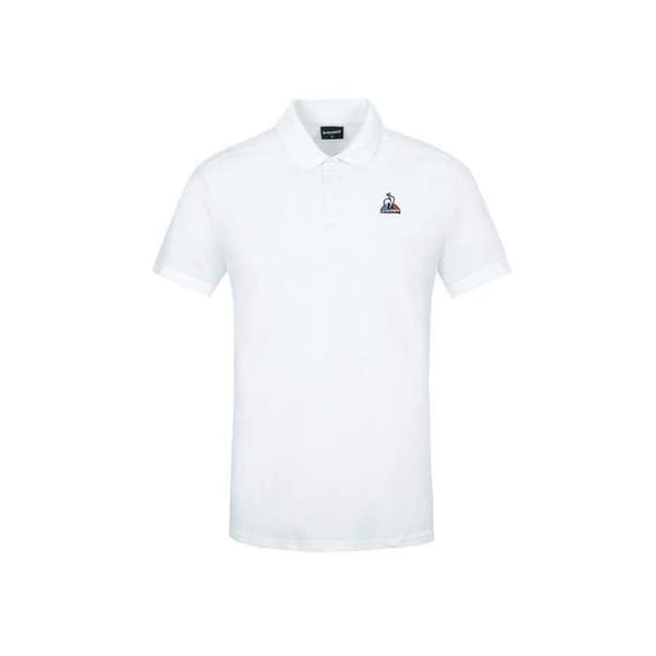 Le Coq Sportif Essentials kortärmad pikétröja - vit - S