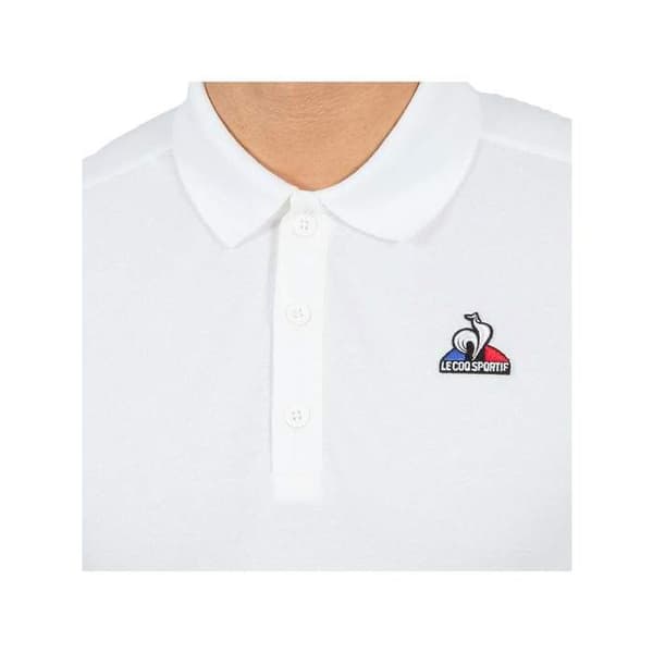 Le Coq Sportif Essentials kortärmad pikétröja - vit - S