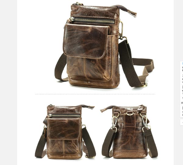 INF Herre Crossbody Skuldertaske i Ægte Læder