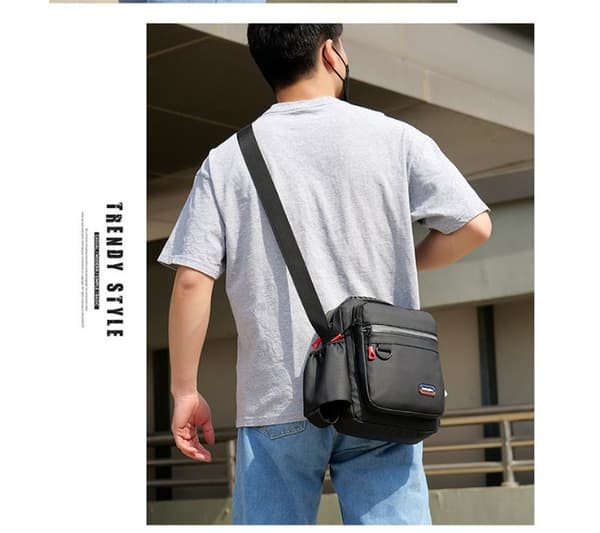 INF Snygg Oxford Cloth Business Travel Handbag Backpack Svart