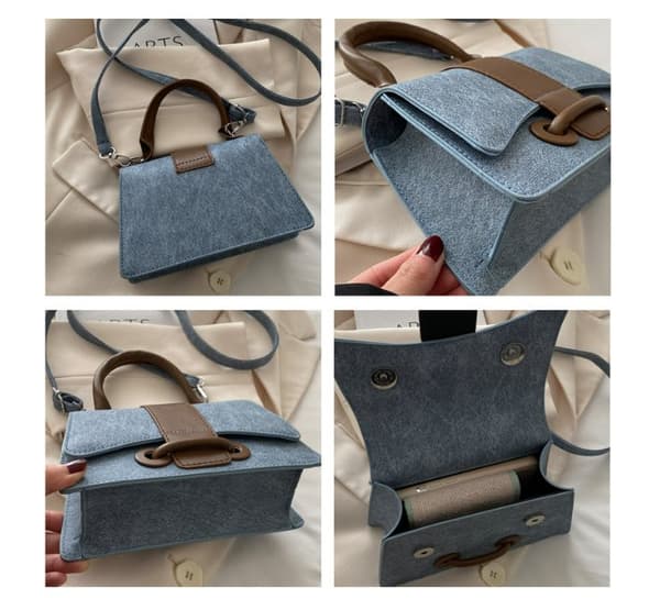 INF Chic axelväska för kvinnor - Snygg & kompakt design Blå
