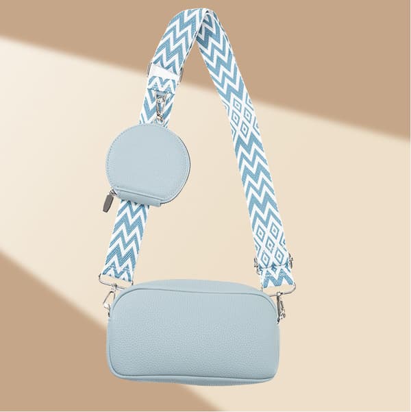INF Stilfuld PU Læder Skulder Crossbody Taske til Kvinder Blå