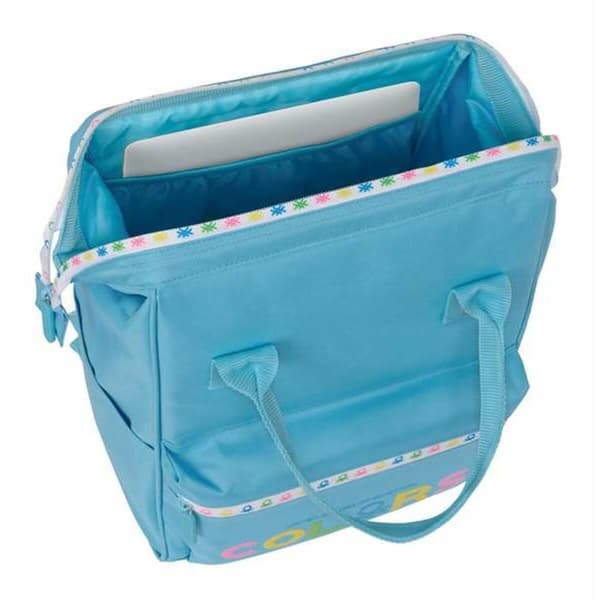 Laptopryggsäck Benetton Spring Himmelsblå 27 x 40 x 19 cm