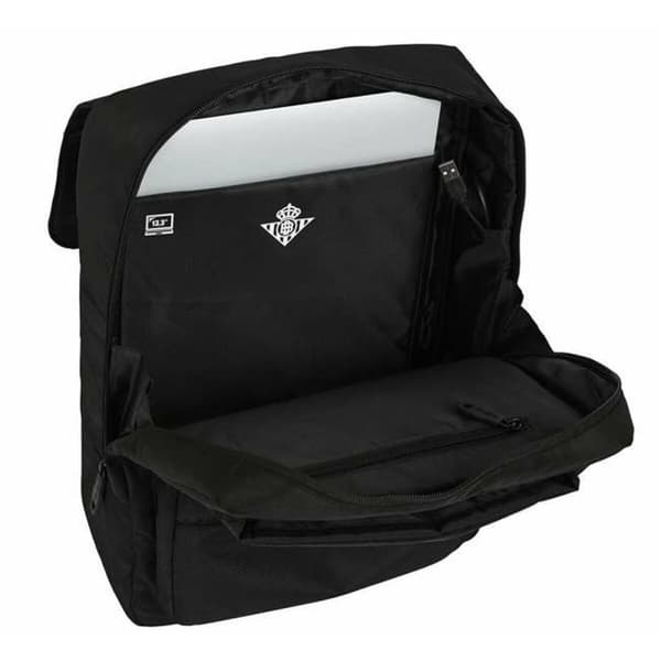 Laptop rygsæk Real Betis Balompié Sort 29 x 39 x 12 cm
