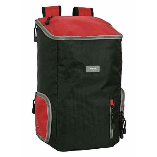 Laptopryggsäck Safta Basic Svart Röd 28 x 50 x 22 cm