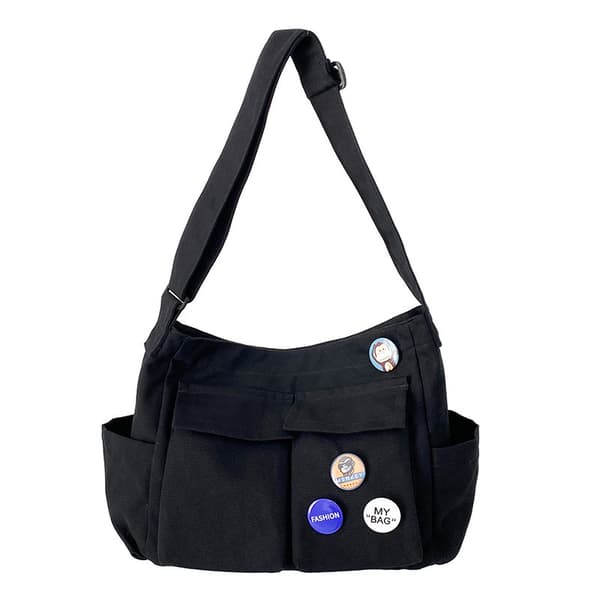 INF Vintage Canvas Tote Bag - Suurikokoinen olkalaukku