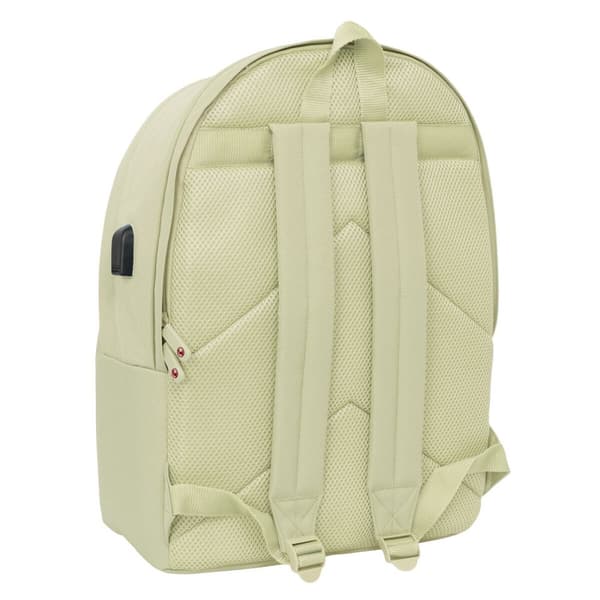 USB-liitännällä varustettu reppu kannettavalle tietokoneelle ja tabletille El Ganso Basics Beige