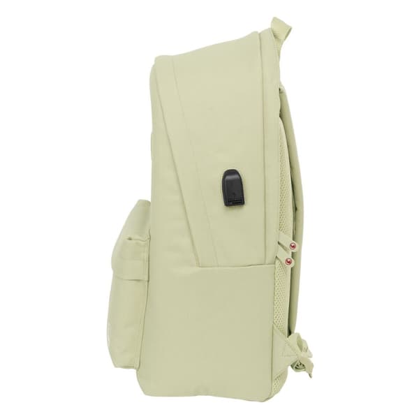 USB-liitännällä varustettu reppu kannettavalle tietokoneelle ja tabletille El Ganso Basics Beige
