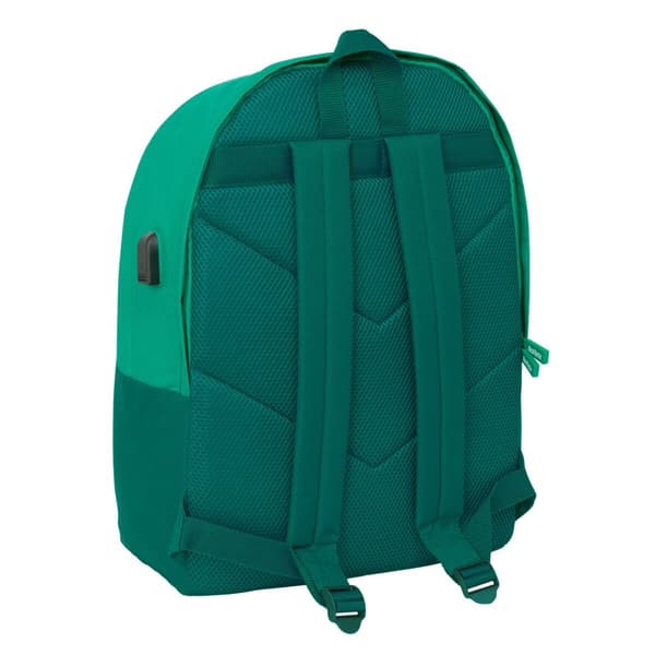 USB-liitännällä varustettu reppu kannettavalle tietokoneelle ja tabletille Real Betis Balompié Vihreä