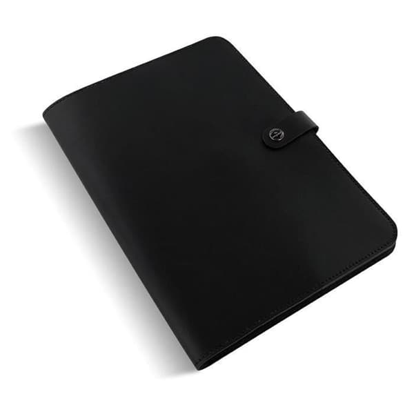 Konferensledare - Den Originala - A4 - Svart Läder - Linjerat Block - Unisex