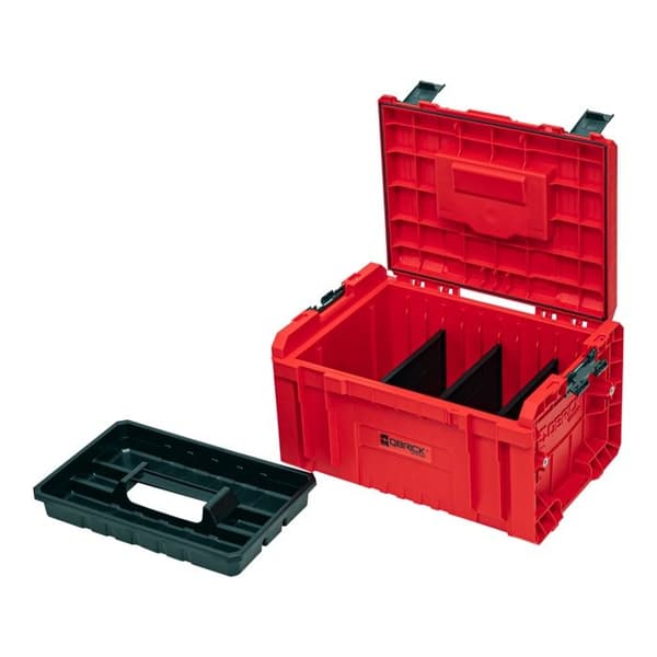 Qbrick System PRO Toolbox 2.0 RED ULTRA HD Anpassad verktygsväska 450 x 260 x 240 mm 19 l stapelbar IP54 med 3 fack
