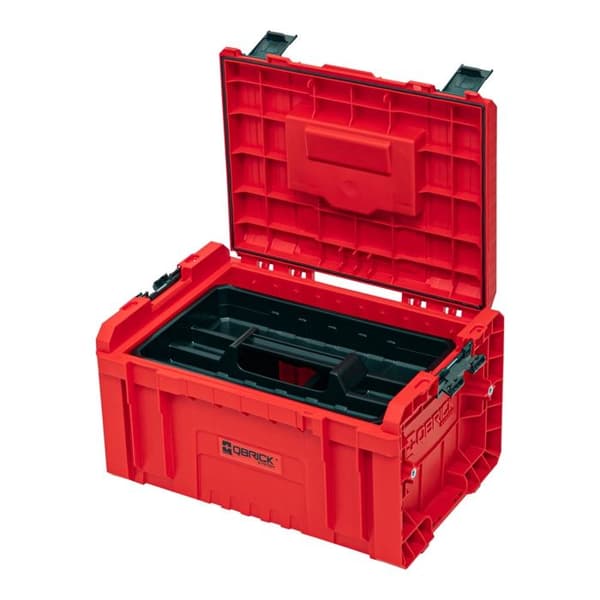 Qbrick System PRO Toolbox 2.0 RED ULTRA HD Anpassad verktygsväska 450 x 260 x 240 mm 19 l stapelbar IP54 med 3 fack