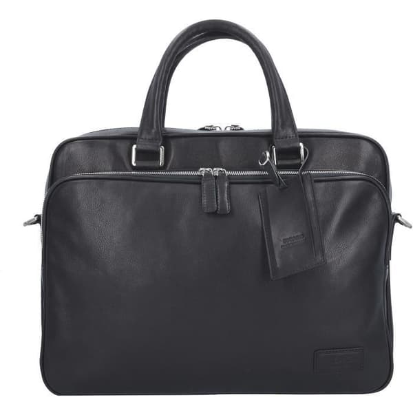 Läderportfölj 38 cm - PICARD - Autentisk - Laptopfack - Svart - Dam