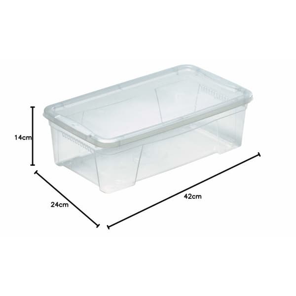 Förvaringslåda med lock Mondex Space Box 24448 Transparent 42 x 24 x 14 cm