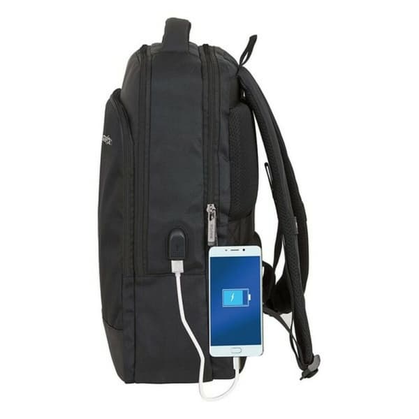 USB-liitännällä varustettu reppu kannettavalle tietokoneelle ja tabletille Safta Business