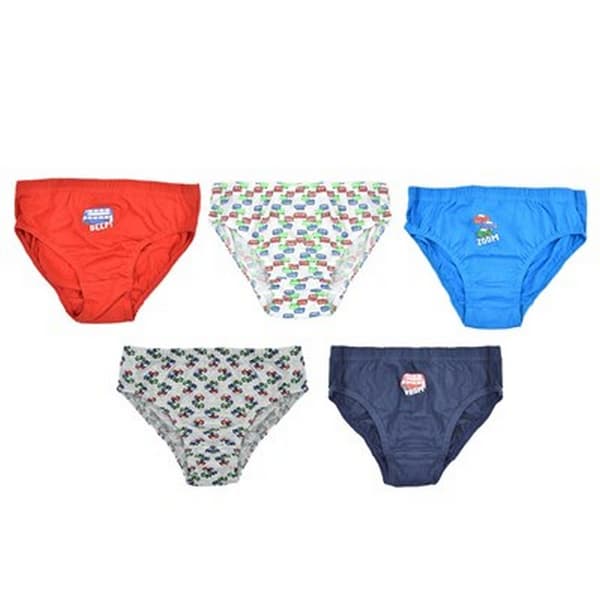 Tom Franks Boys T-Boys Vehicles Briefs (Pack Of 5) Red/Blue/Navy 5-6 Years