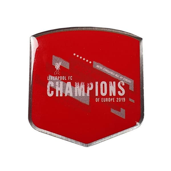 Liverpool FC Champions Of Europe Badge Red/Silver One Size