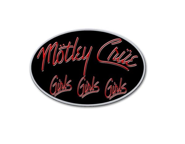Motley Crue Girls Girls Girls Logo Official Metal Pin badge One Size