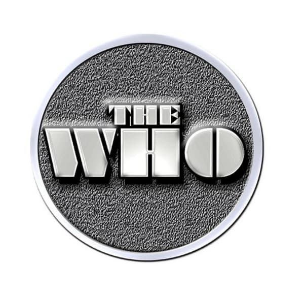 The Who Pin badge Stencil band Logo Official Metal One Size