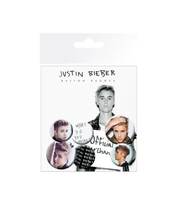 Official Justin Bieber Badge Pack Purpose Portrait Logo Mix 4 x 25mm & 2 x 32mm One Size